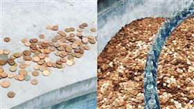 ▲一天後硬幣幾乎被偷光。（圖／翻攝自annabrownsted Instagram）