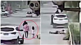 大陸,河北,車禍,訓斥,遛狗(圖/翻攝自騰訊視頻)