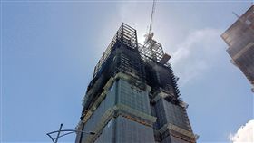 新北市,新莊,大樓工地,火警，記者游承霖攝