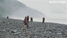 宜蘭,粉鳥林,海浪,散步,捲走