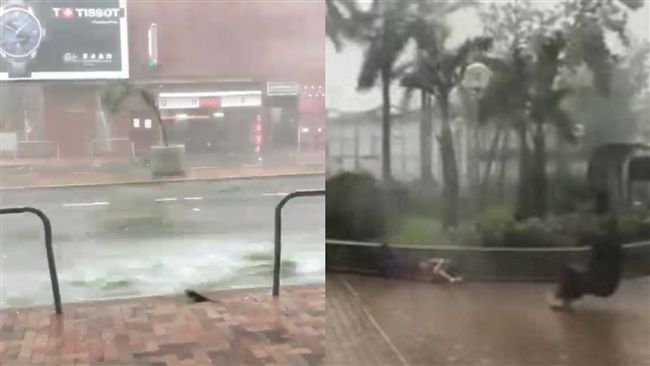 山竹強襲香港　釀百人、近千人疏散