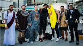 林子偉參加紅襪菜鳥日變裝。（圖／翻攝自紅襪IG）