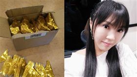 劉樂妍表示親手摺的金元寶，是冥紙裡面最值錢。（圖／翻攝自劉樂妍微博）