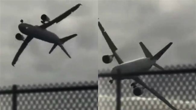 波音被山竹吹轉360度　遭爆是假的