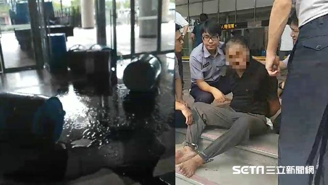 男開貨車衝撞苗檢　怒倒汽油企圖自焚