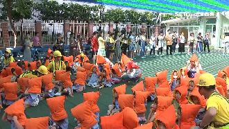 幼稚園模擬地震實況　包紮通報樣樣來
