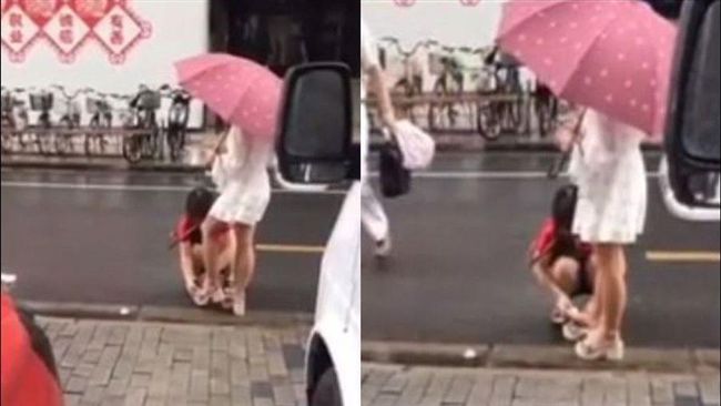 母雨天蹲地幫擦腳！她怒斥：沒擦乾淨