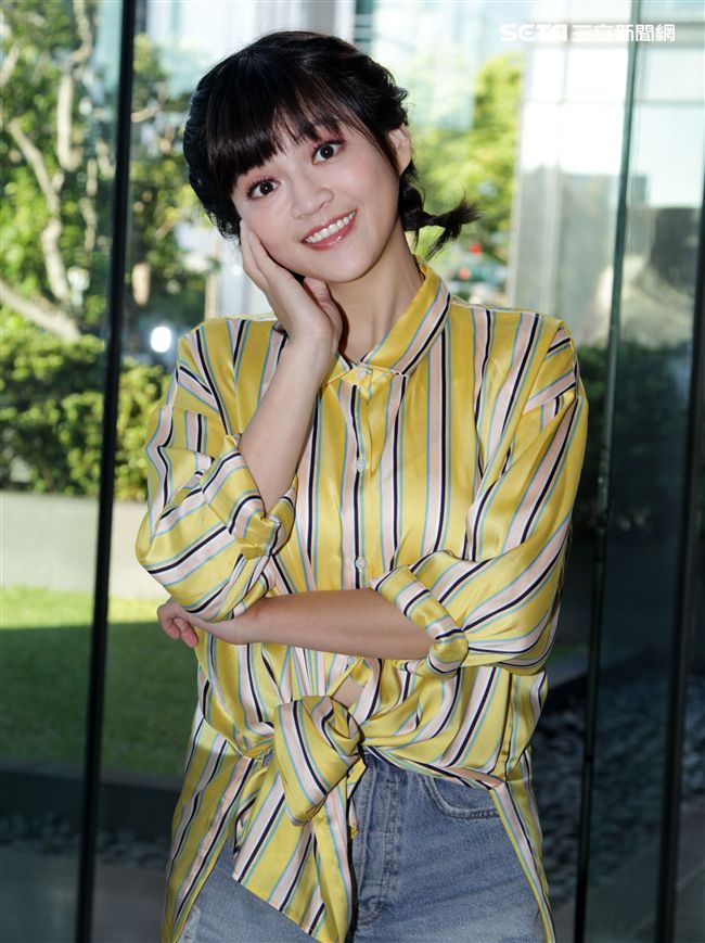 瑪莉亞金鐘專訪。（記者邱榮吉/攝影）