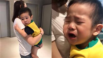 打針好痛！弟弟撲護理師懷中猛蹭假哭