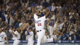 ▲Yasiel Puig代打3分砲。（圖／美聯社／達志影像）