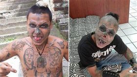 驚悚！男動刀切鼻、割舌成「活骷髏」
刺青,骷髏,殭屍男孩,手術
翻攝自Kalaca Skull IG