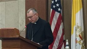 教廷國務卿出席研討會教廷國務卿帕洛林，出席美國主辦之宗教自由座談會，表達天主教捍衛宗教自由的立場。中央社記者黃雅詩梵蒂岡攝  107年6月26日