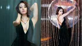 蔡依林這襲服裝集優雅與美艷，三視角犯規指數破表。（組合圖／翻攝自蔡依林IG）