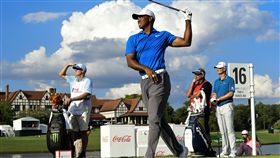 伍茲54洞結束領先，冠軍從未拱手讓人。（圖／美聯社／達志影像）