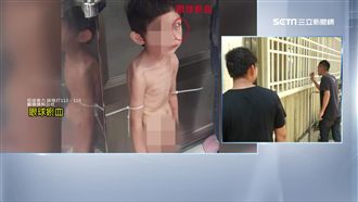 男童遭狠虐…黑衣人聚渣父門外狂敲門