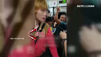擋道男嗆列車長　遭警方架走崩潰大哭