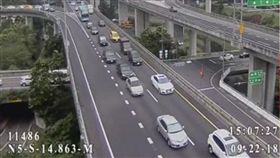  今（22）日15點07分，國道5號路況（翻攝自《高速公路1968I》APP）