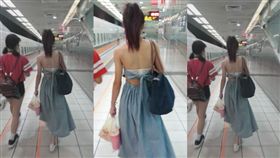 高鐵仙女背殺照讓男網友們暴動了。（圖／翻攝爆廢公社）