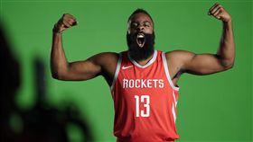 ▲火箭媒體日拍定裝照。（圖／美聯社／達志影像）