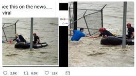 川普,救災,修圖,假照片（圖／翻攝自Kevin Roose Twitter）