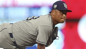 ▲胡智為7月面對雙城的英姿。（圖／美聯社／達志影像）