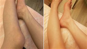 換iPhone XS後變醜了？她拍美腿崩潰「像中毒」（圖／翻攝自爆廢公社二館）iPhone XS,愛瘋,美肌,素顏
