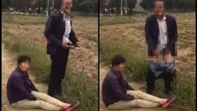 大陸村官與村民發生爭執，怒脫褲露生殖器。（圖／翻攝自秒拍）