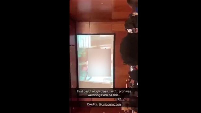 大學首堂課　教授對500學生播A片