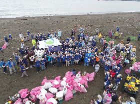 新北市八里區挖子尾海岸淨灘