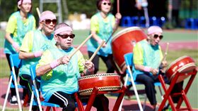 ▲松柏園大人物太鼓團表演震撼人心。（圖／永信杯提供）