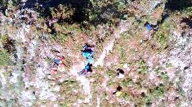 南投,中央山脈,南三段,墜谷。翻攝畫面