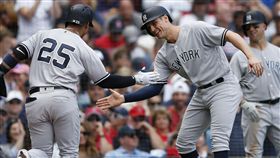 ▲Gleyber Torres（右）擊出全壘打，為洋基改寫大聯盟紀錄。（圖／美聯社／達志影像）