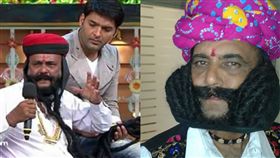 印度,鬍鬚,按摩,蓄鬍(圖/翻攝自Long Moustache Girdhar vyas臉書)