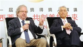 諾貝爾醫學獎得主揭曉　兩人同為首屆唐獎得主2018年諾貝爾獎1日揭曉醫學獎得主，由美國免疫學家艾利森（James P. Allison）（左）和日本免疫學家本庶佑（Tasuku Honjo）（右）獲得殊榮，兩人也同為首屆唐獎生技醫藥獎得主。（檔案照片）中央社　107年10月1日