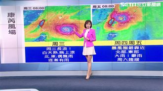 康芮路徑稍偏東　暴風圈侵台機會更低