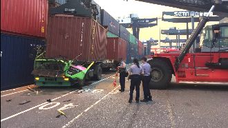 退休返職場遭貨櫃壓　司機亡女兒痛哭