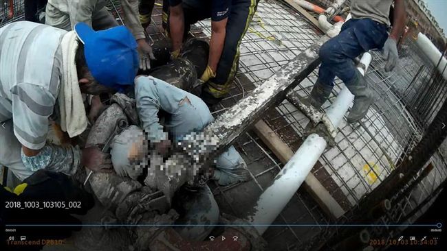 灌漿機械臂從天而降　砸中2工人慘死