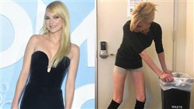 女星安娜法瑞斯原本身材火辣苗條。（組合圖／翻攝自安娜法瑞斯IG／rtlnieuws）