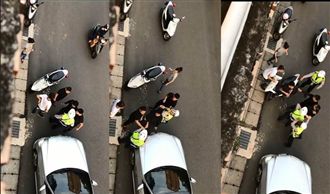 3屁孩包圍嗆警還動手！警方回應了