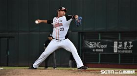 統一獅投手劉軒荅。（圖／記者王怡翔攝影）