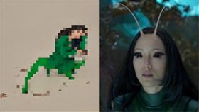 歐陽娜娜+螳螂女(圖/微博)