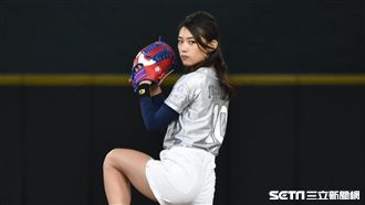 為桃猿開球　日本火球正妹手套愛台灣