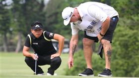 洪健堯推桿失去準頭，排名落居第3。（圖／TPGA提供）