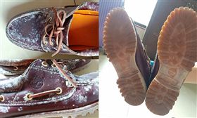 發霉,鞋,真皮,專櫃,踢不爛,Timberland,雷根鞋,爆廢公社　圖／翻攝自爆廢公社