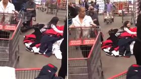 華女瘋搶Costco外套「撲地全要了」！代購暴動白人狂側目（圖／翻攝自wang hong YouTube）Costco,代購,瘋搶
