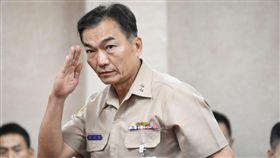 海軍參謀長李宗孝前往立院備詢。 （圖／記者林敬旻攝）