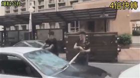 屏東,砸車,行車糾紛,玻璃（圖／翻攝自爆料公社臉書）