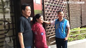 國民黨立委費鴻泰、市議員參選人游淑慧、羅智強。潘千詩攝影