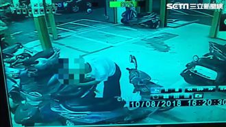 行車糾紛報復？他怒割機車座墊全都錄