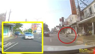 開車直擊女子墜樓　驚悚畫面全錄下